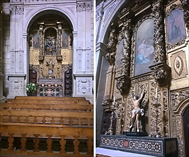 View of two side altars