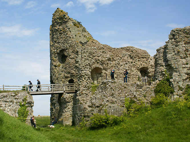 Pevensey Castle moat