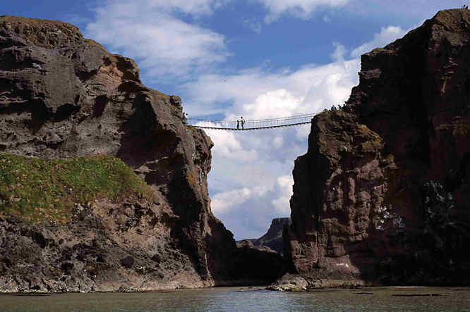 Larrybane carrick rede rope bridge, Northern Ireland