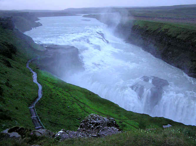 Gulfoss waterfall in southern Iceland