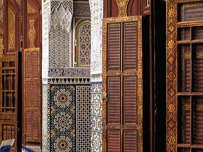 Window blinds at the Marrakech museum