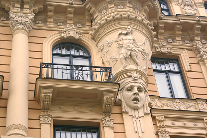Riga City Art Nouveau houses