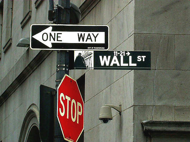 New York Wall Street Road signs