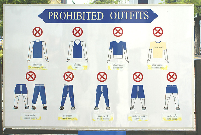 Dress code in the Thai Royal Grand Palace