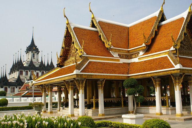 Bangkok Wat Ratchanatdaram Temple in Thailand