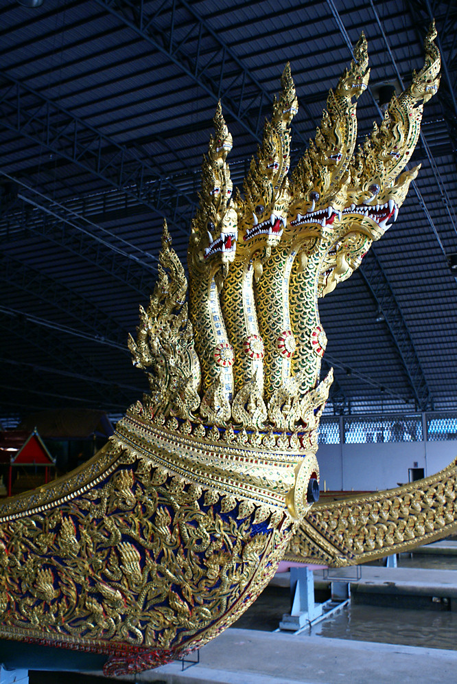 Thai seven-headed golden Naga boat