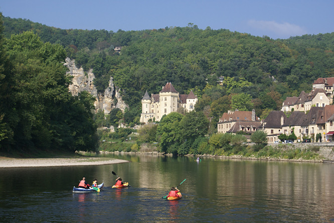Canoeing on the Dordogne River, France