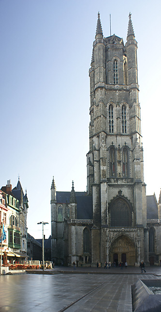 bell tower of Ghent St Bavo's Cathedral