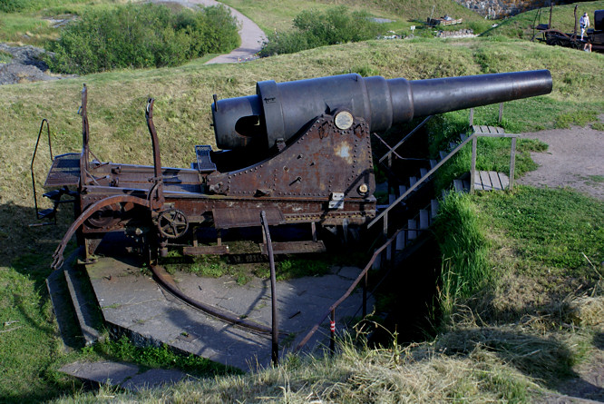 Harbour island cannon in Helsinki