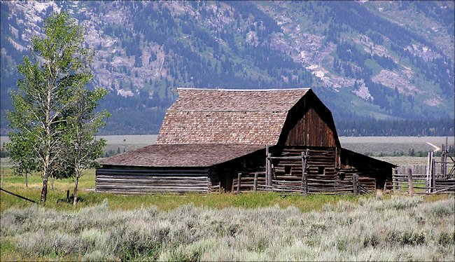 farm building in the Grand Teton National Park