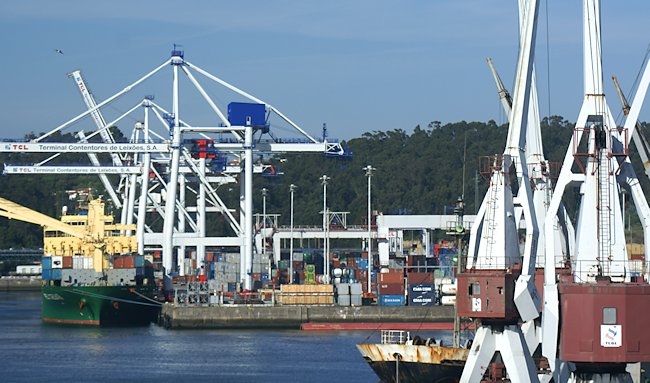 Modern container port of Matosinhos