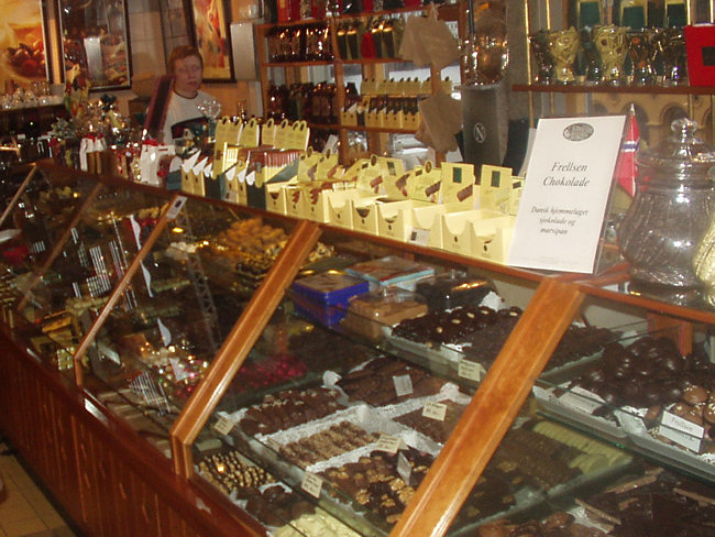 chocolate shop in the kjottbasaren shopping center