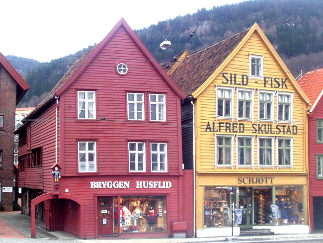 Byggen Street warehouses, Bergen