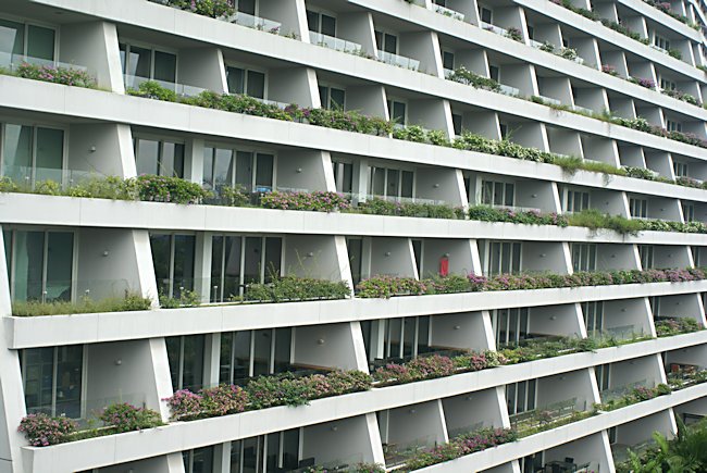 Three Towers And Surfboard Roof Of The Marina Bay Sands