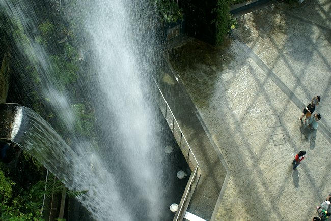 Cloud Forest Dome Waterfalls in Singapore