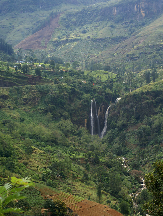 Kandy to Nuwara Eliya Journey waterfalls 