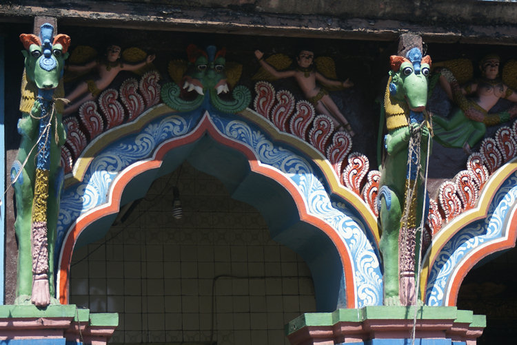 Entrance to the Colombo Old and New Kathiresan Kovils Hindu Temples in Pettah