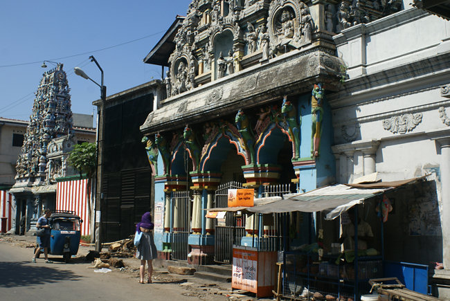 Sea Street Old and New Kathiresan Kovils Hindu Temples in the Pettah area of Colombo capital city of Sri Lanka