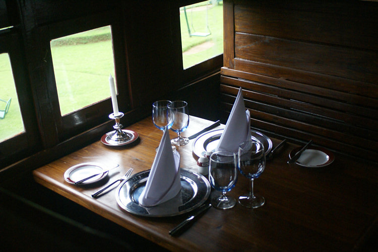 Railway Dinning Car at the Heritance Tea Factory Hotel