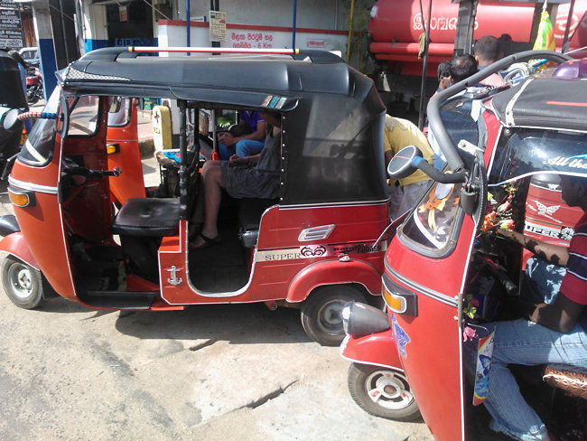 Tuk-tuks in Sri Lanka